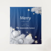 Décorations d'étoiles de Noël bleu d'hiver