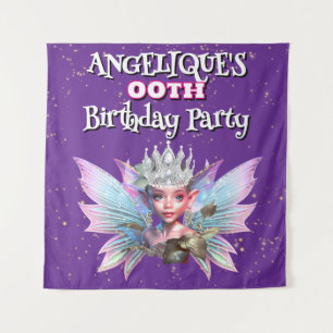 Tenture Décorations violettes de princesse fée pour l'anni