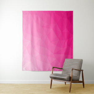 Tenture Dégradé rose chaud Motif de maille géométrique