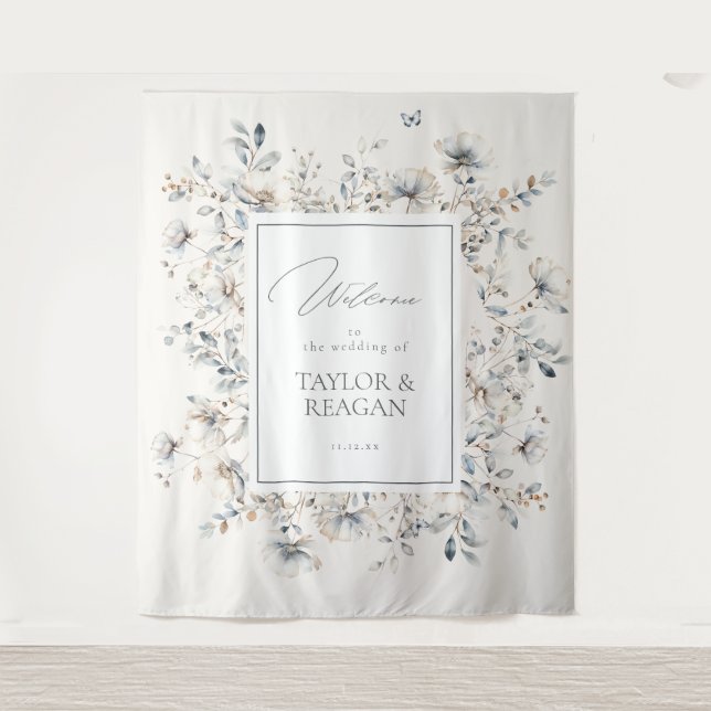 Tenture Délicat Fleur sauvage Aquarelle Arch Backdro ID110 (Devant)