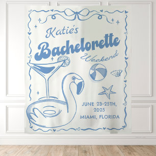 Tenture Dernier Toast Beach Bachelorette Weekend Tapestry