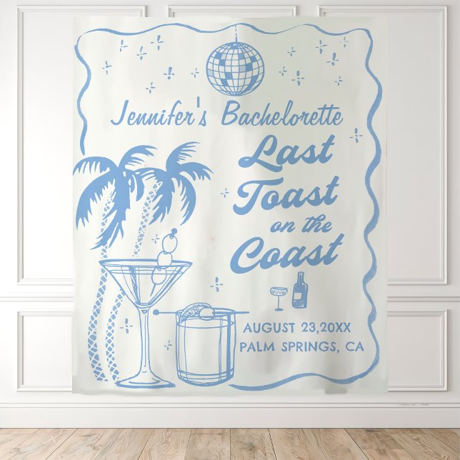 Tenture Dernier Toast Sur La Côte Beach Bachelorette Party (Créateur téléchargé)