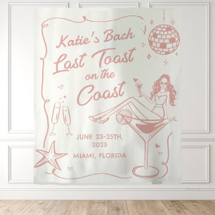 Tenture Dernier Toast Sur La Côte Plage Bachelorette Rose