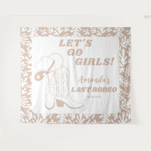 Tenture Dernière Cowgirl de Rodéo Fête de Bachelorette Wes