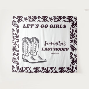 Tenture Dernière Fête de Bachelorette de Cowgirl Western R