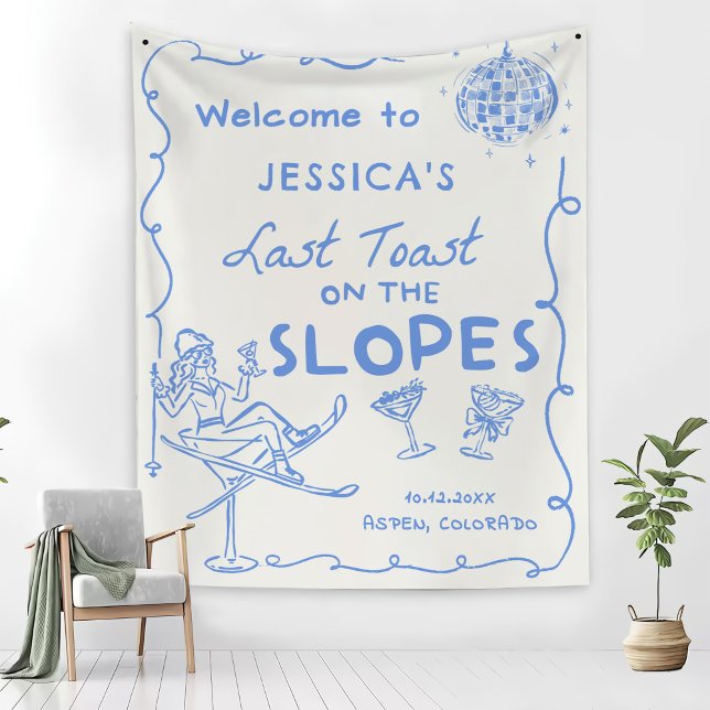 Tenture Dernière Toast Sur Les Pistes Week-end Enterrement (Créateur téléchargé)