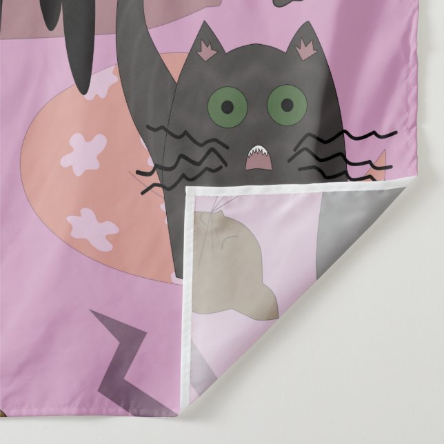 Tenture Des chats si différents. (Détail)