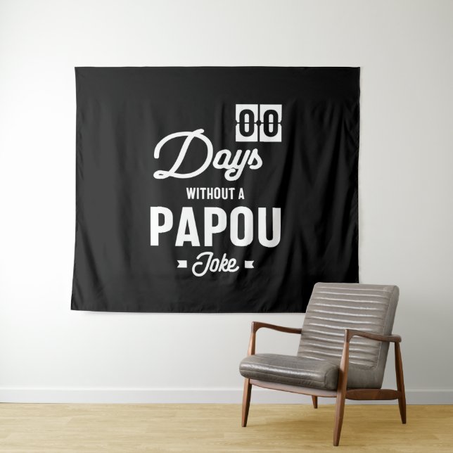 Tenture Des hommes zéro jour sans blague papou (En situation (horizontale))