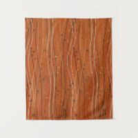 Des rayures rouges ondulées : Art Abstrait japonai