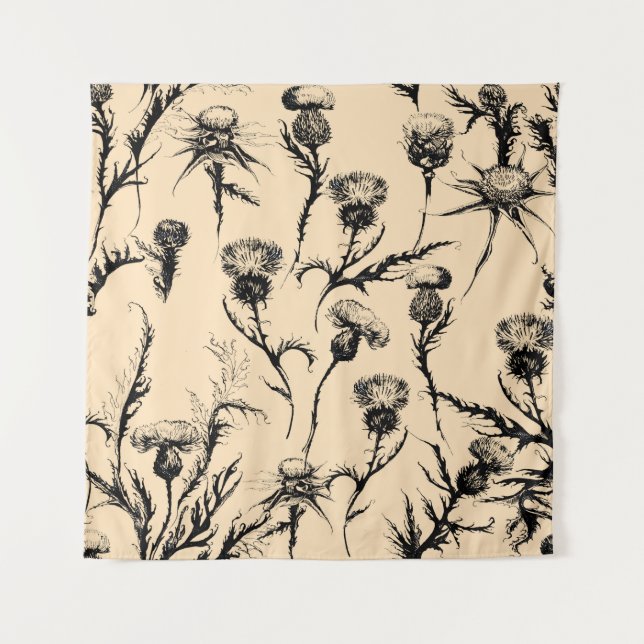 Tenture design floral, décoration d'intérieur, décoration  (Devant)