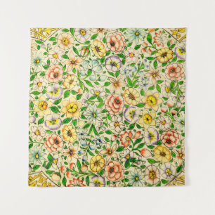 Tenture Design floral traditionnel indien de printemps