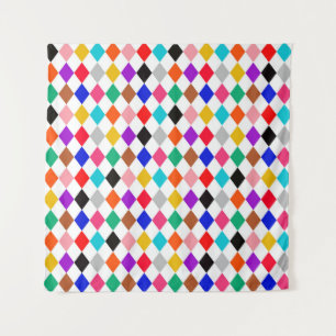 Tenture Design Motif multicolore Harlequin Diamonds