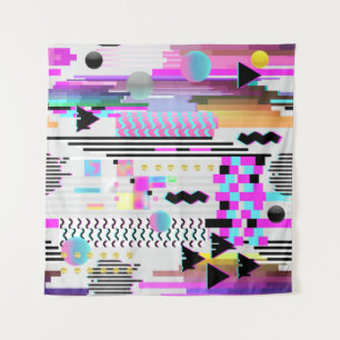 Tenture Design Motif sans soudure. Cyberpunk numérique 