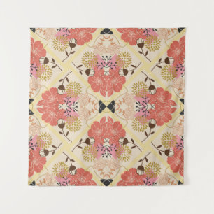 Tenture Design vintage fleuri et transparent pour motif.