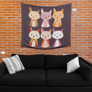Tenture Dessin coloré Fox