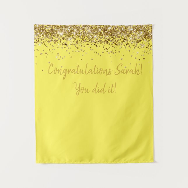 Tenture Dessin personnalisé Graduation Party Photo Booth G (Devant)