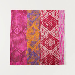 Tenture Détails photo de tissu indien avec motif coloré