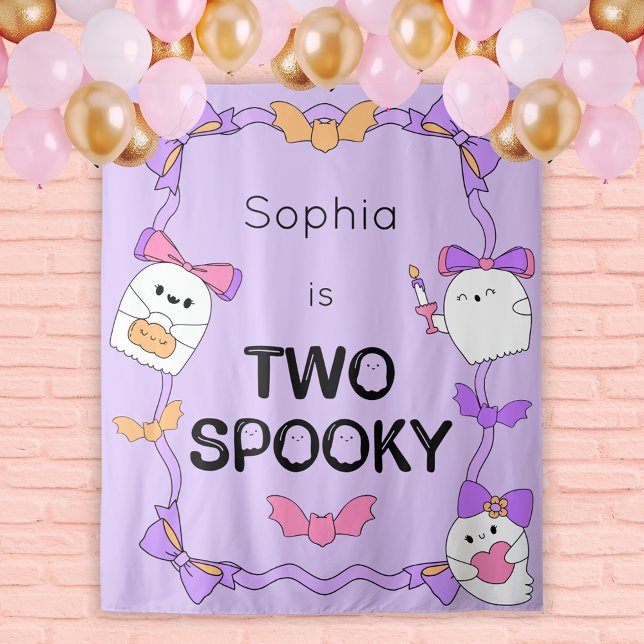 Tenture Deux Éffrayants Halloween Anniversaire fond Tapiss (Créateur téléchargé)