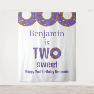 Tenture Deux Sweet 2ème anniversaire de la fête des beigne