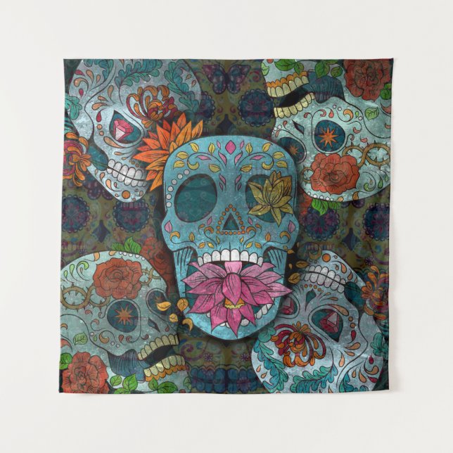 Tenture Dia De Los Muertos (Devant)