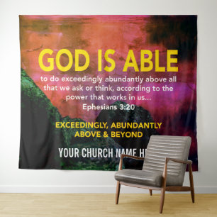 Tenture DIEU chrétien EST CAPABLE Éphésiens 3:20 Église