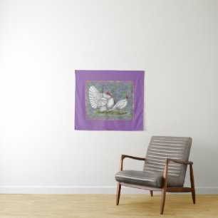 Tenture Dinde : White Holland Pastel