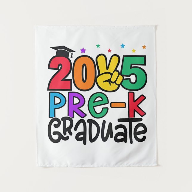 Tenture Diplômé Préscolaire Pré-Maternelle 2025 Diplômé de (Devant)