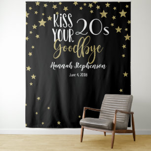 Tenture dis au revoir à vos 20 ans photo prop fête virtuel