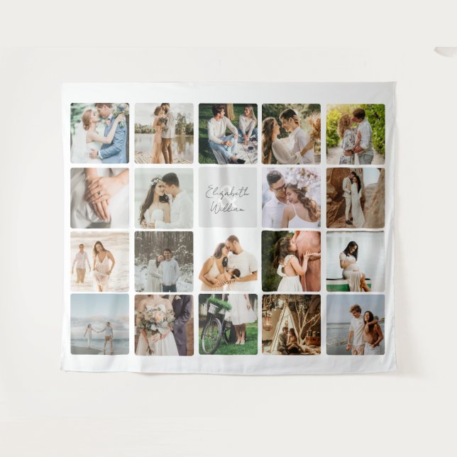 Tenture Dix-Neuf Photo Collage Simple Nouveautés Weds Coup (Devant (Horizontal))