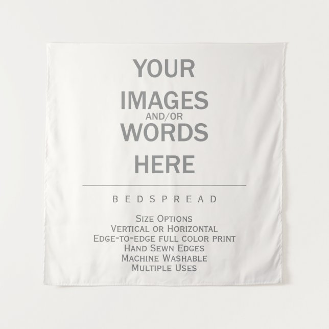 Tenture DIY - Dessus de lit 144 cm x 144 cm / (Devant)