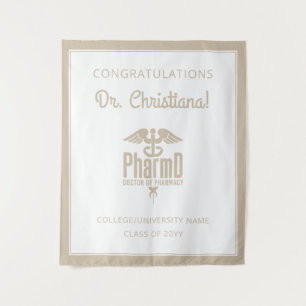 Tenture Docteur PharmD sur mesure de la Fête de Graduation