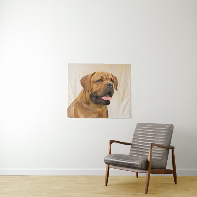 Tenture Dogue de Bordeaux Peinture - Cute Original Chien A (En situation (horizontale))