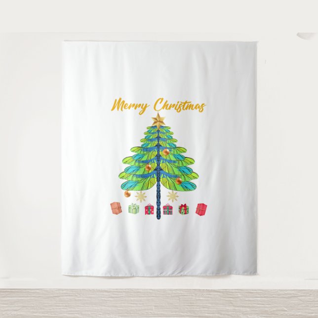 Tenture Don d'arbre de Noël de libellule (Devant)