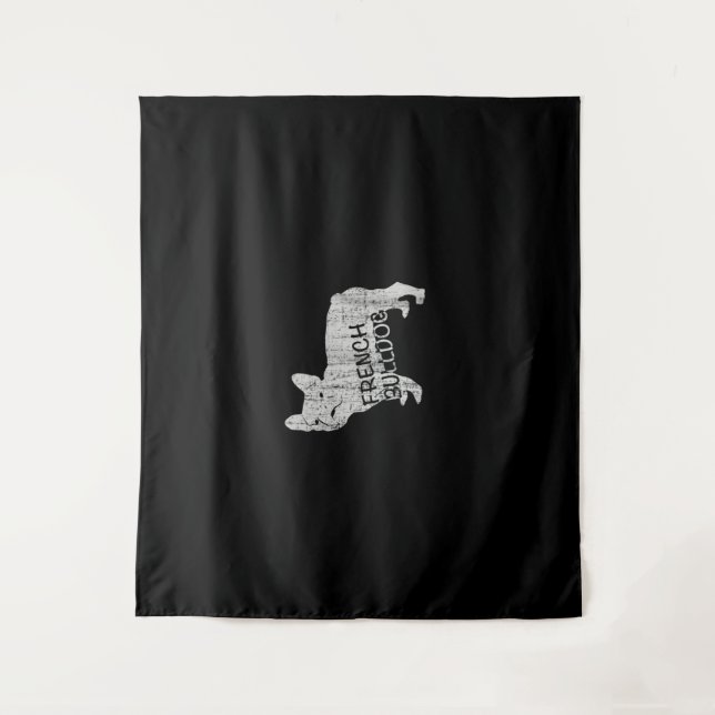 Tenture Don de chien | Fierce French Bulldog (Devant)