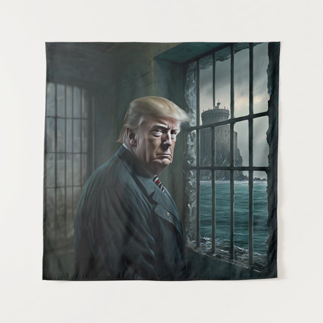 Tenture Donald Trump à la prison d'Alcatraz (Devant)