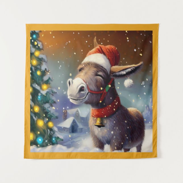 Tenture Donkey de Noël 1 (Devant)
