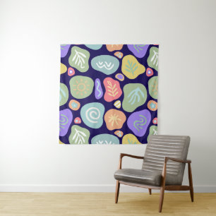 Tenture Doodles de rêve - Boho Nature Vibrant Design Motif