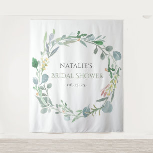 Tenture Douce Eau Florale Eucalyptus pour Mariage