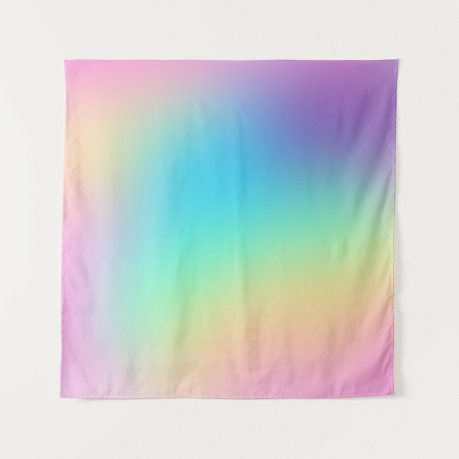 Tenture Doux Pastel Prismatic Gradient arc-en-ciel (Devant)