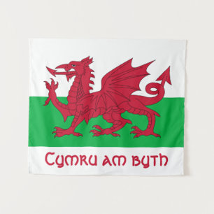 Tenture Dragon gallois ~ Drapeau du Pays de Galles