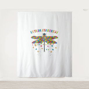 Tenture Dragonfly colorée pour la journée de Sensibilisati