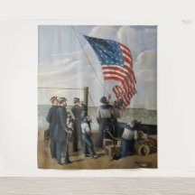Drapeau américain Vintage Marine peinture Art