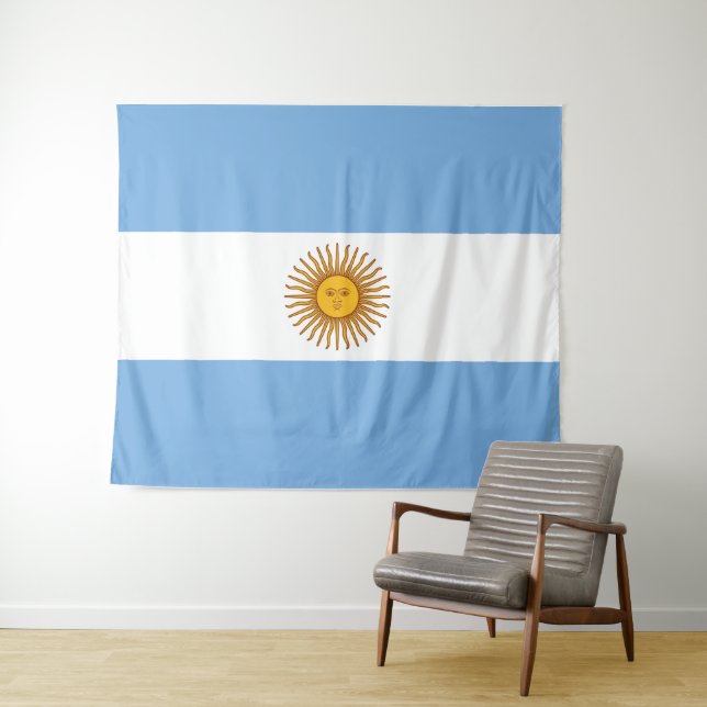 Tenture Drapeau argentin Bandera De Argentina (En situation (horizontale))
