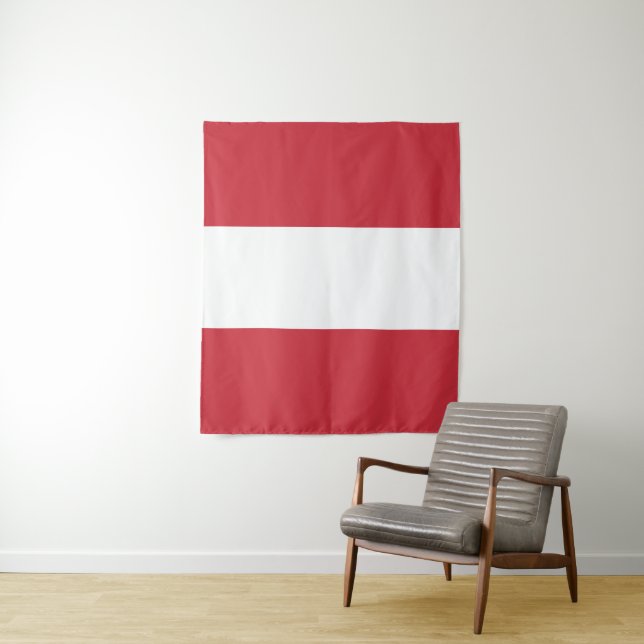 Tenture Drapeau autrichien (En situation)
