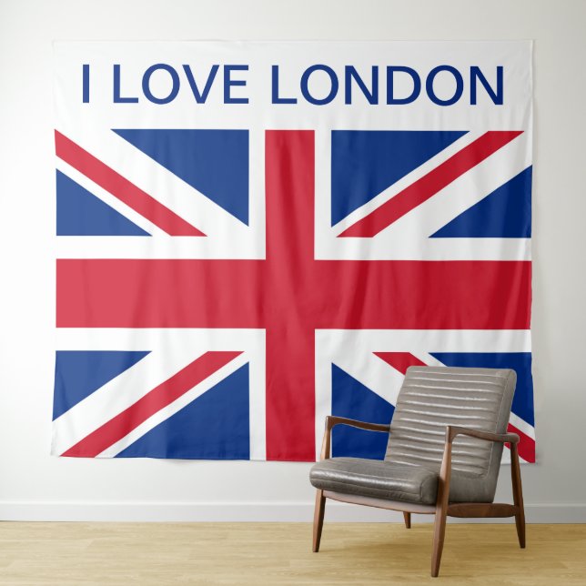 Tenture Drapeau britannique Royal Union Jack extra large (En situation (horizontale))