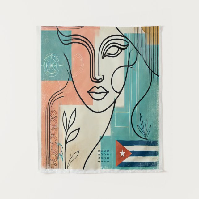 Tenture drapeau cuba (Devant)