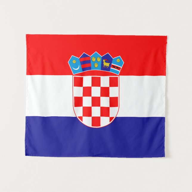 Tenture Drapeau de Croatie (Devant (Horizontal))