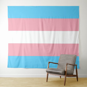 Tenture Drapeau de fierté de transsexuel horizontal