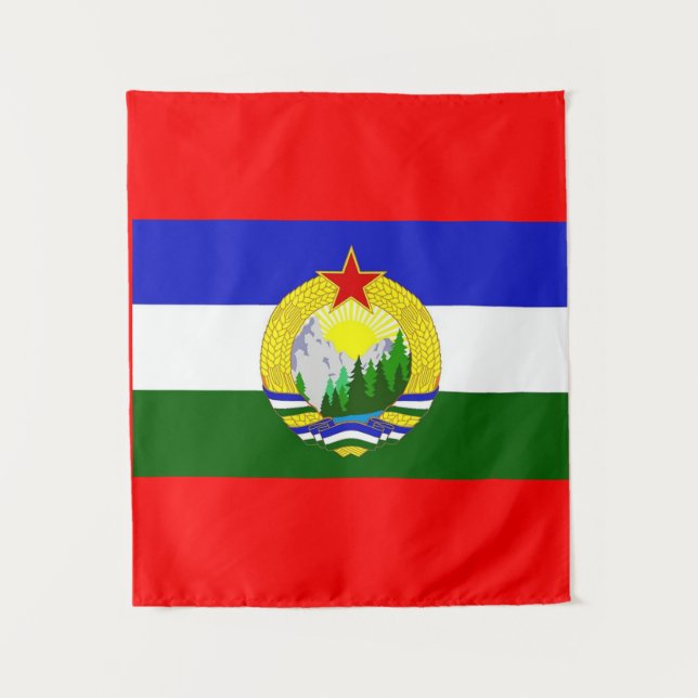 Tenture Drapeau de la Cascadie socialiste (Devant)