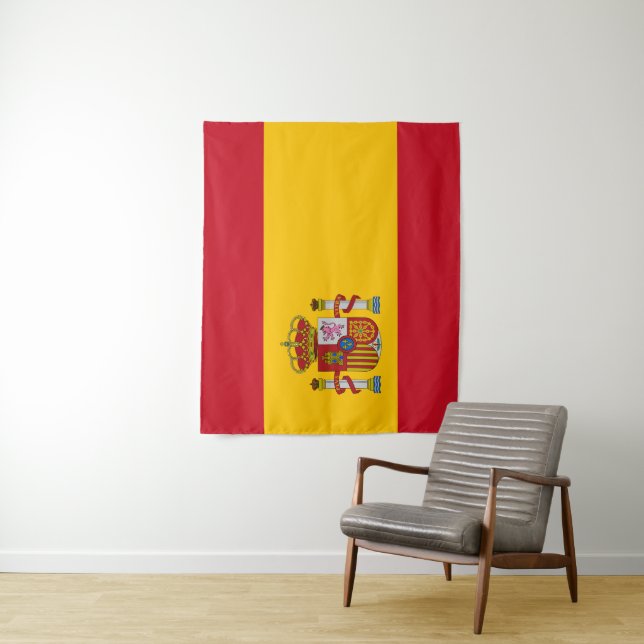 Tenture Drapeau de l'Espagne (En situation)